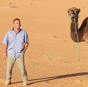 Andy Tilley and a camel friend