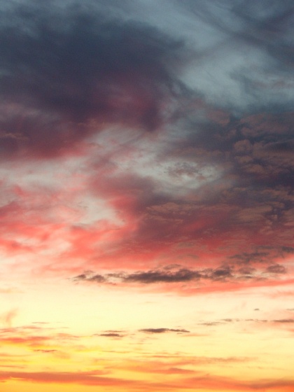 Evening sky colors