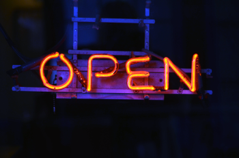 open sign