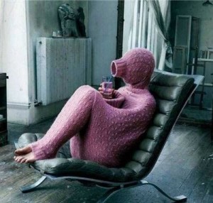 person covered in sweater