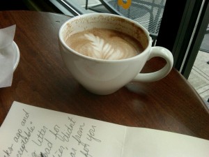 cup of capuccino letter