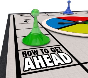 How to Get Ahead words on a board game advance your career