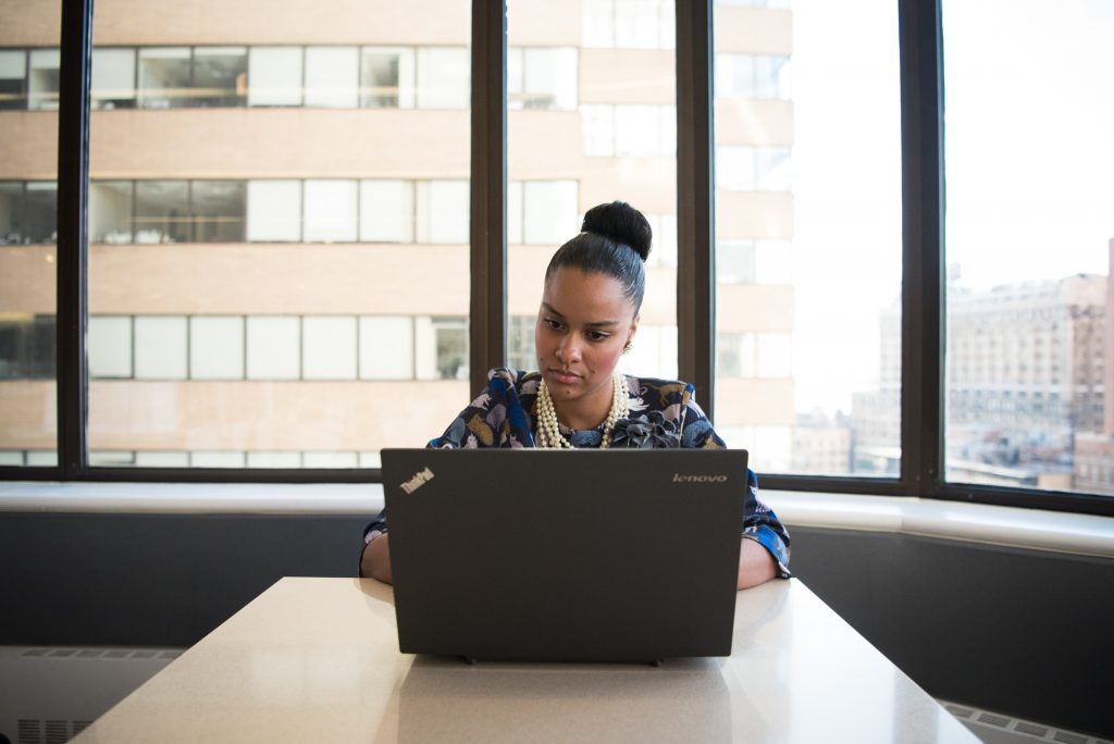 woman at laptop